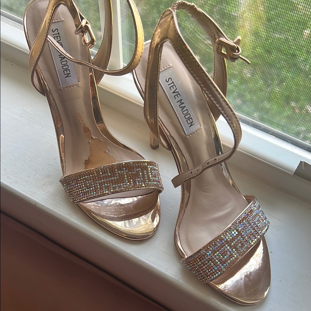 Steve Madden Rose Gold Strappy Heels